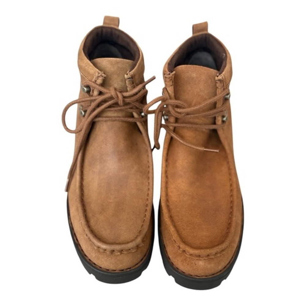 Born Brown Leather Griffin Moc Toe Chukka Boots Lug Sole Comfort Ankle Boot 10